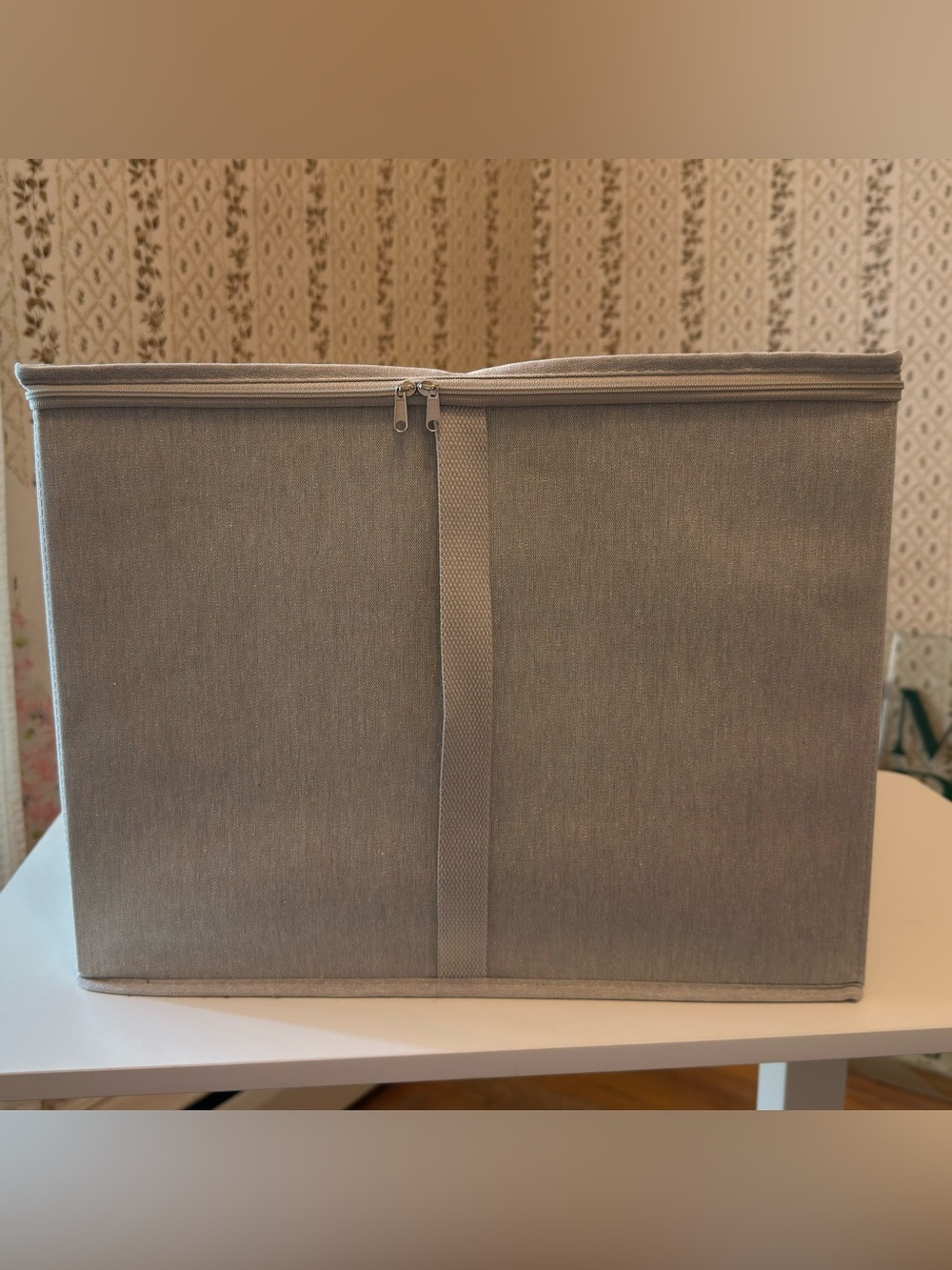 Brightroom fabric shoe storage organizer cube with clear zipper lid